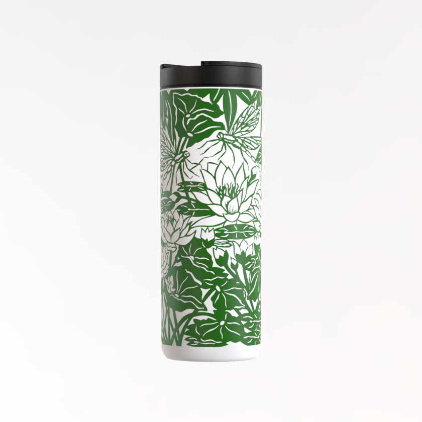 Dragonflies Green Large Thermos Flask