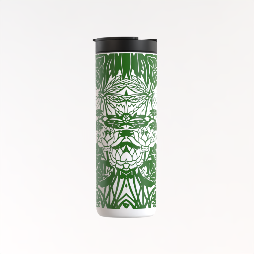 Dragonflies Green Large Thermos Flask