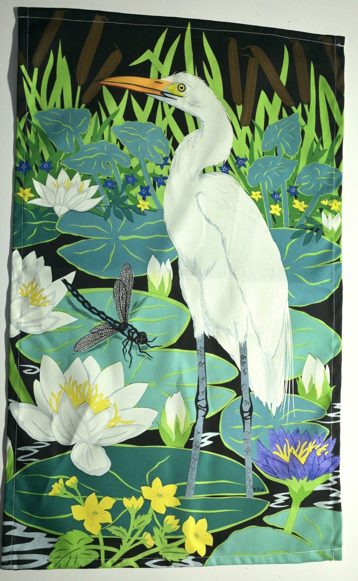 The Great Egret Tea Towel