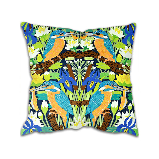 Kingfishers Perching Cushion