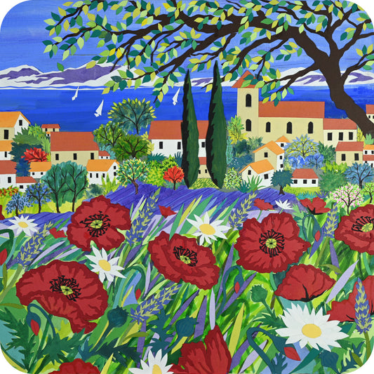 Mediterranean Poppies Coasters