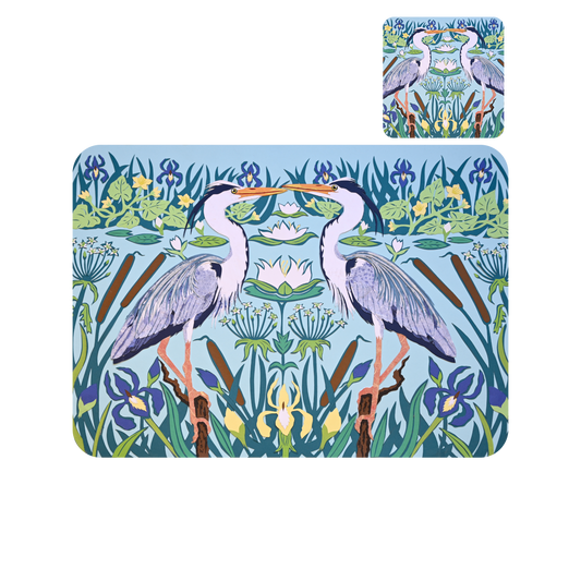 Perching Herons Placemats and Coasters (set of 4)