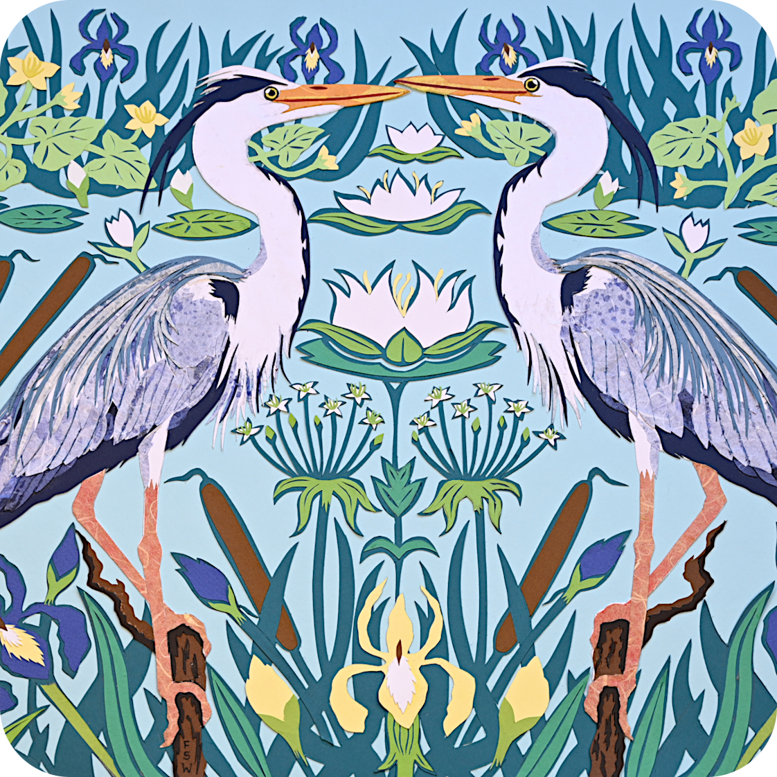 Perching Herons Coaster
