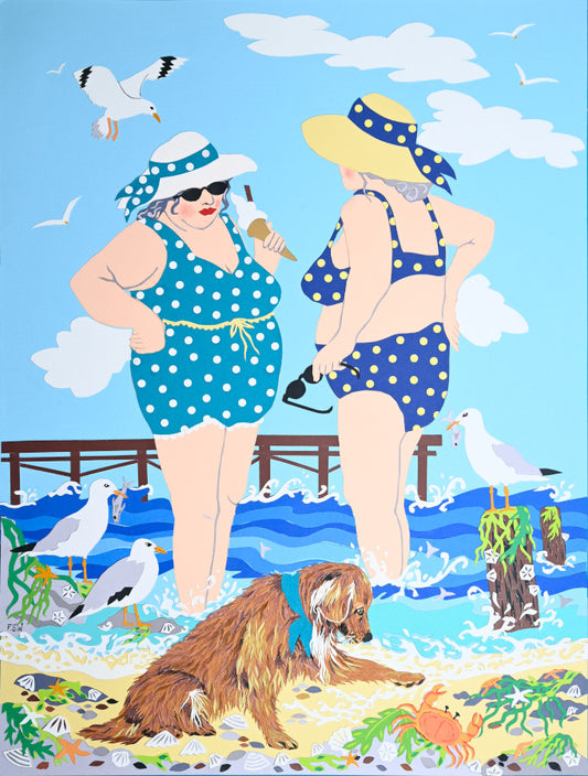 Art Print - Seaside Gossip - Beach Series