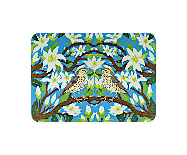 Song Thrush in Magnolia Placemats (set of 4)