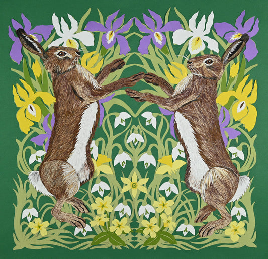Fine Art Giclée Print - Spring Hares - Seasons of the Hare
