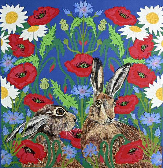 Fine Art Giclée Print - Summer Hares - Seasons of the Hare