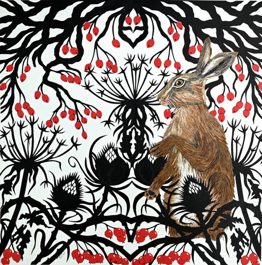 Fine Art Giclée Print - Winter Hare - Seasons of the Hare