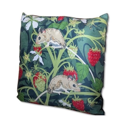 Wood Mice with Raspberries Cushion