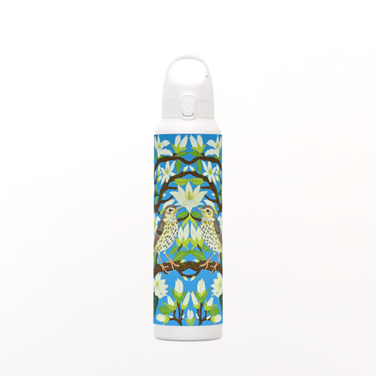 Song Thrush in Magnolia hot/cold Insulated Akaw Bottle