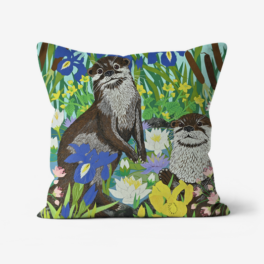 Playful Otters Cushion