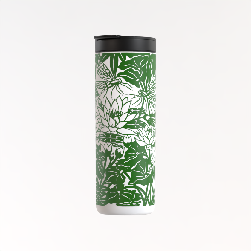 Dragonflies Green Large Thermos Flask