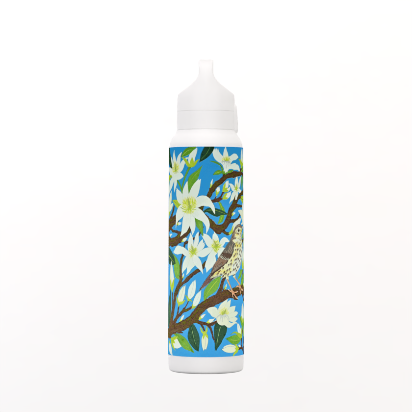 Song Thrush in Magnolia hot/cold Insulated Akaw Bottle