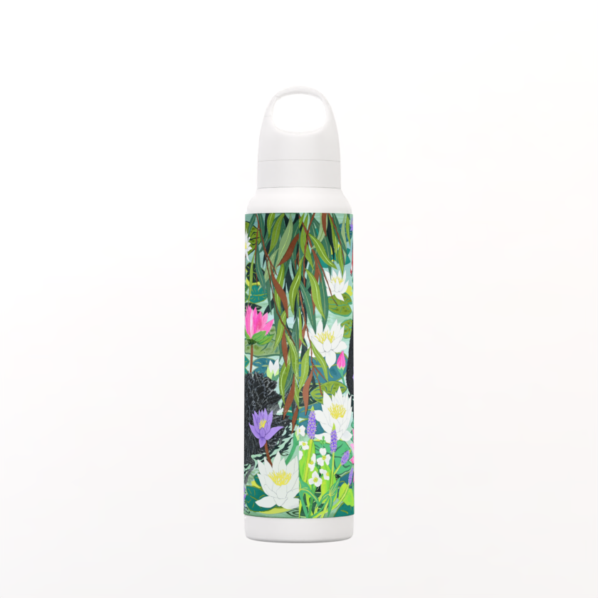 Black Swans and Water Lilies Akaw Insulated hot/cold Bottle