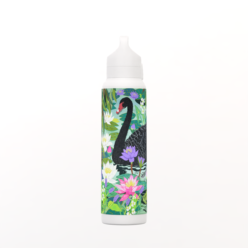 Black Swans and Water Lilies Akaw Insulated hot/cold Bottle