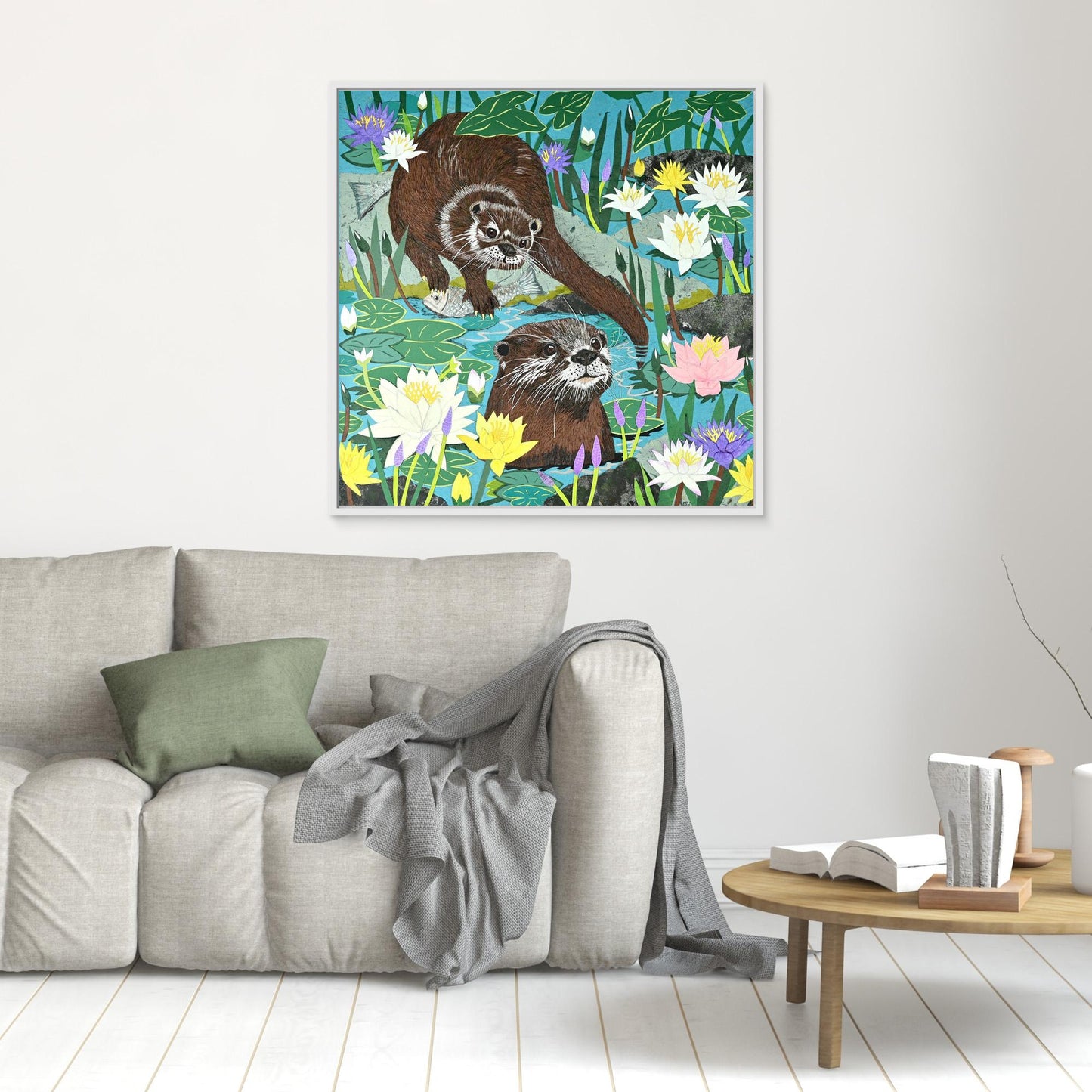 Return of the River Otters Canvas Print