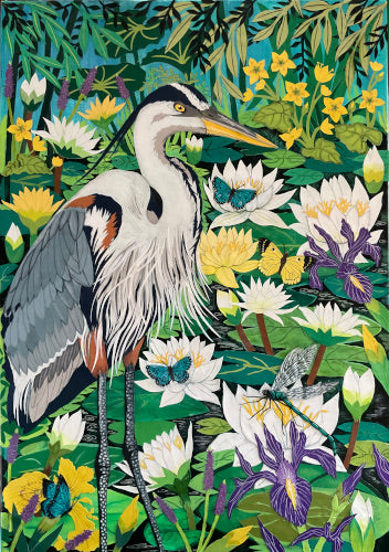 Fine Art Giclée Print - Water Lilies - The Great Egret