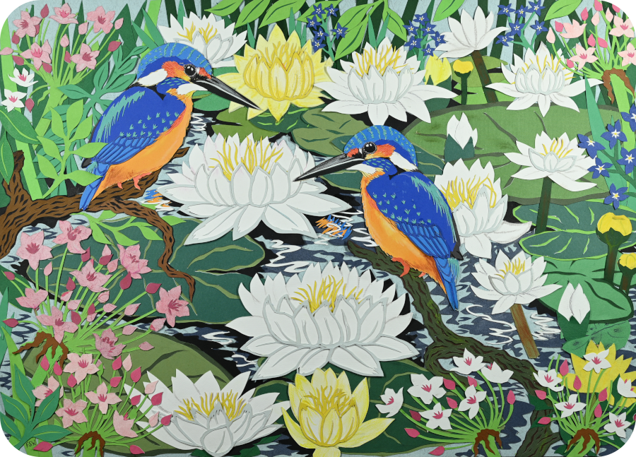 Kingfishers and Waterlilies Placemats (set of 4)