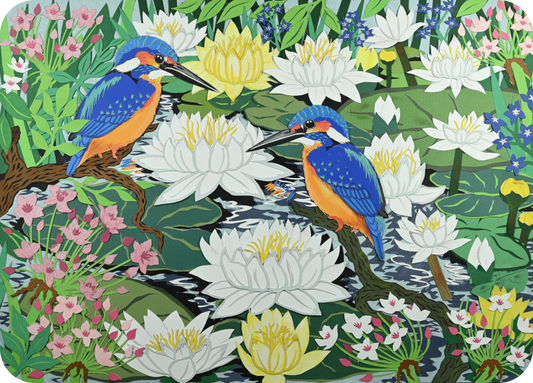 Kingfishers and Waterlilies Placemats (set of 4)