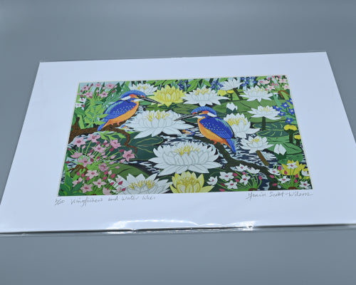 Kingfishers and Waterlilies 2 of 100 Collectors Item