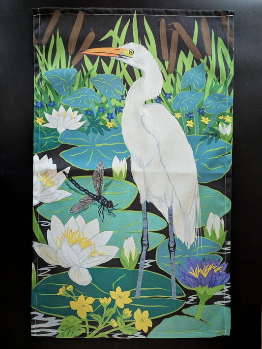The Great Egret Tea Towel