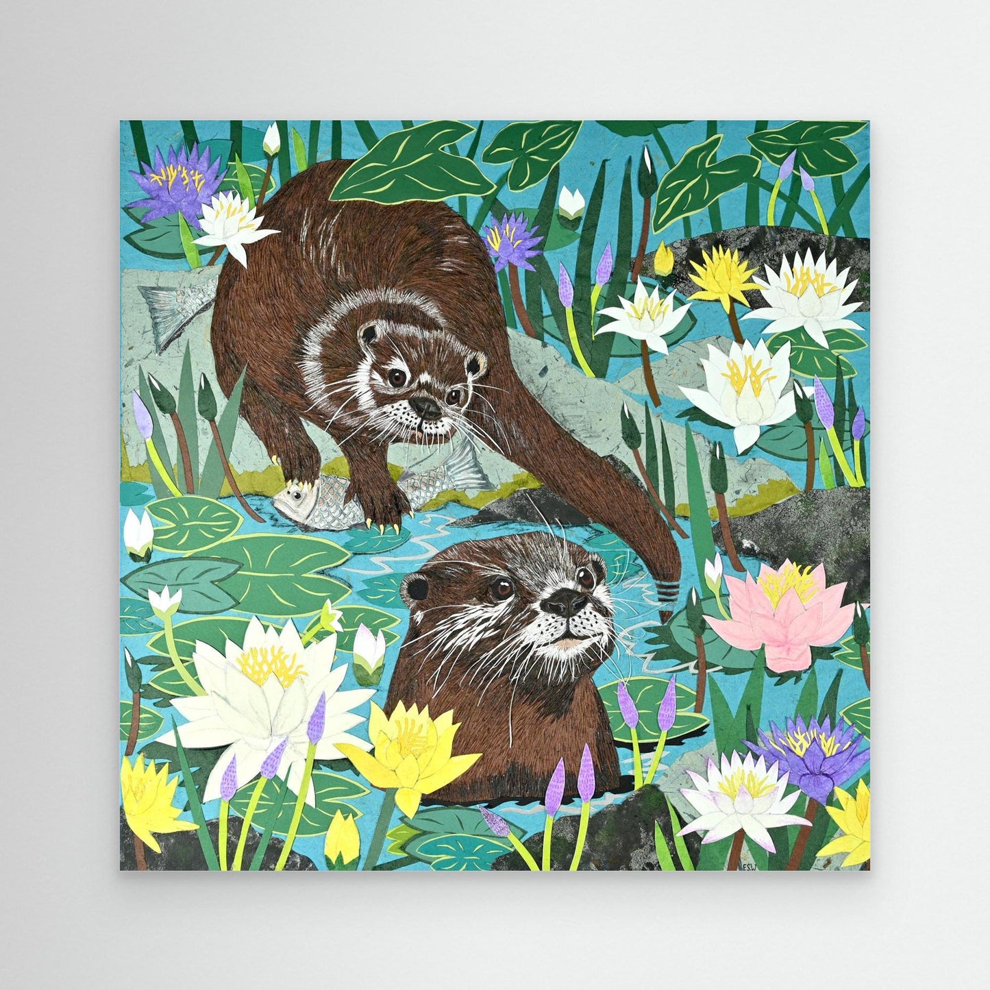 Return of the River Otters Canvas Print