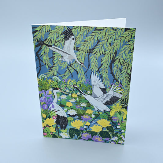 Greeting Card - Flight of Cranes