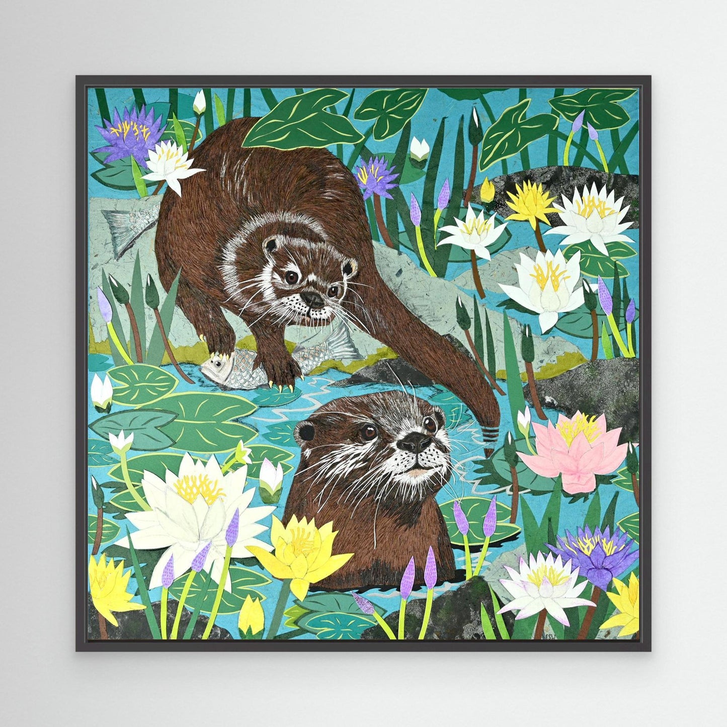 Return of the River Otters Canvas Print