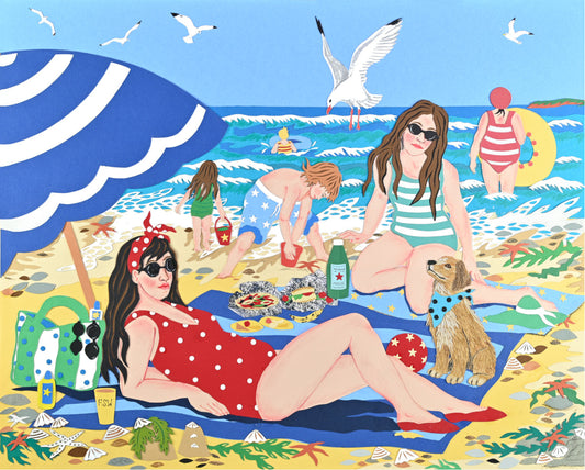 Art Print with Mounting Board - Seaside Picnic