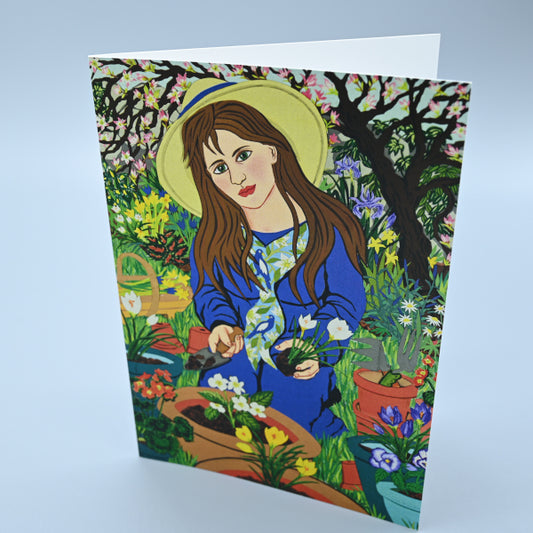 Greeting Card - Springtime Potting