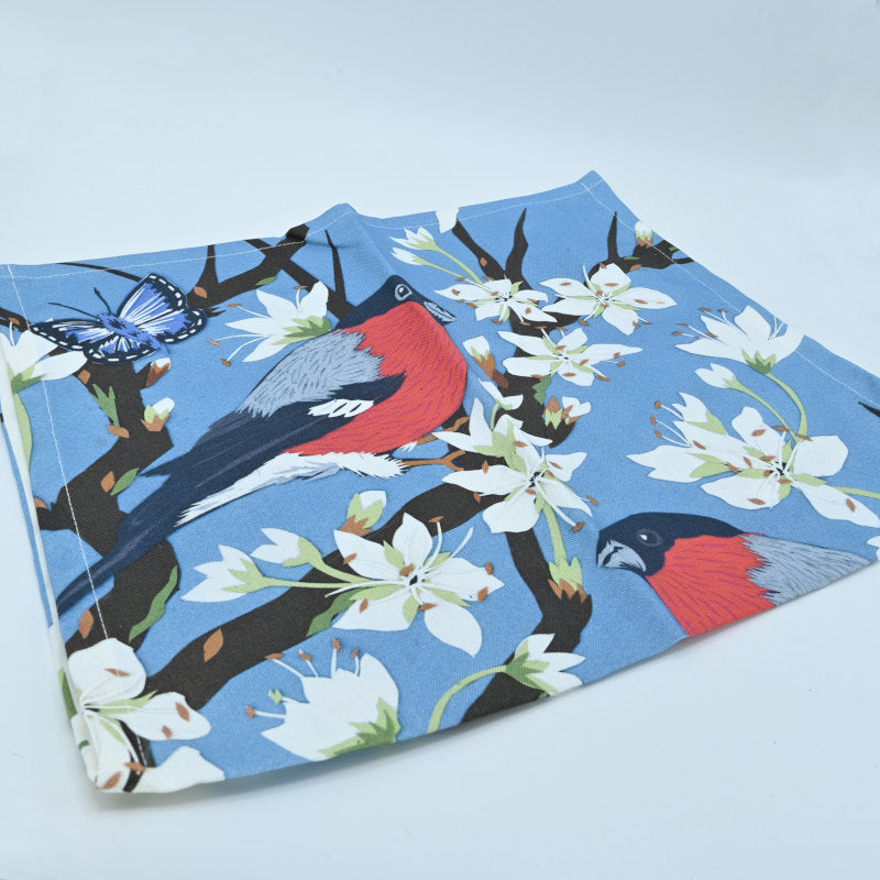 Bullfinches Teatowel