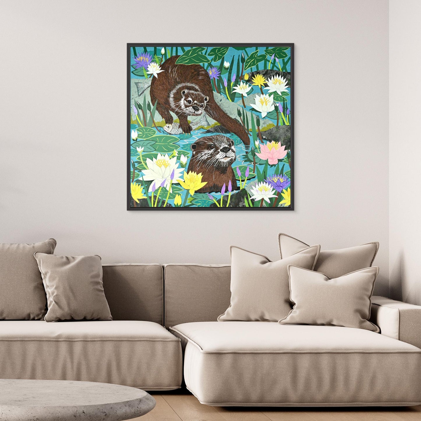 Return of the River Otters Canvas Print